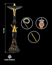 Narghilè Tradizionale Pharaoh 70 cm | Eleganza Artigianale in Ottone - Darkshisha